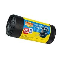 Мешки для мусора 240 л, черные, в рулоне 10 шт., ПНД 40 мкм, 1250х1000 мм, Крепак, 4607075710153 в Элисте Мешки для мусора 240 л, черные, в рулоне 10 шт., ПНД 40 мкм, 1250х1000 мм, Крепак, 4607075710153 в Элисте