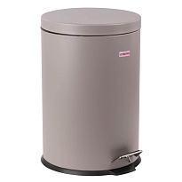 Ведро-контейнер для мусора (урна) с педалью LAIMA Classic, 20 л, серое, матовое, металл, со съемным внутренним ведром в Элисте