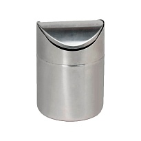 Урна для мусора 1,2 л настольная, с качающейся крышкой, нержавеющая сталь, матовая в Элисте