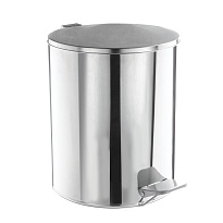 Ведро для мусора с педалью, усиленное, Титан, 15 л, нержавеющая сталь, хром в Элисте