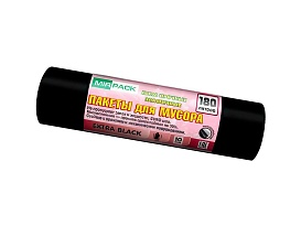 Мешки для мусора 180 л, ароматизированные, черные, в рулоне 10 шт., ПВД, 50 мкм, 1100х930 мм, EXTRA black, 18008301 в Элисте Мешки для мусора 180 л, ароматизированные, черные, в рулоне 10 шт., ПВД, 50 мкм, 1100х930 мм, EXTRA black, 18008301 в Элисте