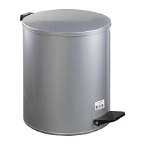 Ведро для мусора с педалью, усиленное, Титан, 15 л, серое, оцинкованная сталь в Элисте