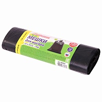 Мешки для мусора 120 л, черные, в рулоне 10 шт., ПНД, 11 мкм, 1020х670 мм, Любаша, 608093 в Элисте