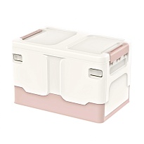 Ящик пластиковый складной белый, дно розовое, 370х240х240 мм в Элисте