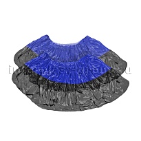 Бахилы сине-черные 1000 шт (500 пар), 54 мкм, двойная подошва, с одной резинкой, Прочные+ в Элисте