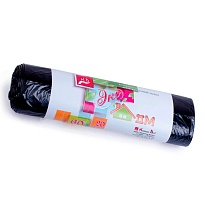 Мешки для мусора 60 л, черные, в рулоне 20 шт., ПНД, 7 мкм, 700х600 мм, Концепция Быта ЭкоДом, 601349 в Элисте