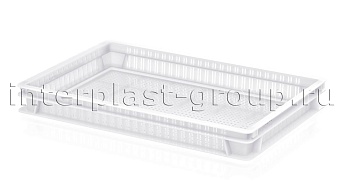 Ящик для полуфабрикатов перфорированный белый в Элисте