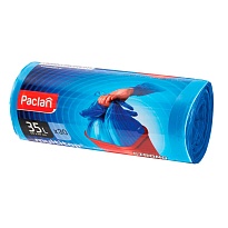 Мешки для мусора 35 л, с ушками, синие, в рулоне 30 шт., ПНД, 10,5 мкм, 640х500 мм, PACLAN Multitop, 600819 в Элисте