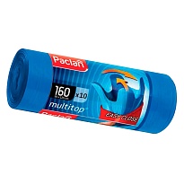 Мешки для мусора 160 л, с ушками, синие, в рулоне 10 шт., ПВД, 30 мкм, 1250х900 мм, PACLAN Multitop, 604064 в Элисте Мешки для мусора 160 л, с ушками, синие, в рулоне 10 шт., ПВД, 30 мкм, 1250х900 мм, PACLAN Multitop, 604064 в Элисте