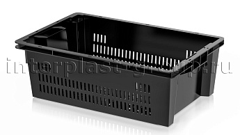 Ящик универсальный для овощей, фруктов и хлеба перфорированный черный в Элисте