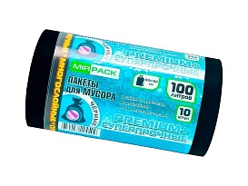 Мешки для мусора 100 л, черные, в рулоне 10 шт., ПВД, 70 мкм, 1000х600 мм, PREMIUM+, 1001076 в Элисте Мешки для мусора 100 л, черные, в рулоне 10 шт., ПВД, 70 мкм, 1000х600 мм, PREMIUM+, 1001076 в Элисте