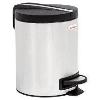 Ведро-контейнер для мусора (урна) с педалью LAIMA Modern, 5 л, матовое, нержавеющая сталь в Элисте