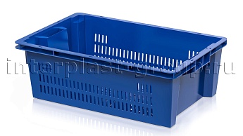 Ящик универсальный для овощей, фруктов и хлеба перфорированный синий в Элисте