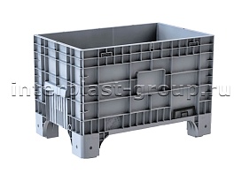 Контейнер iBox сплошной на ножках с краном серый в Элисте