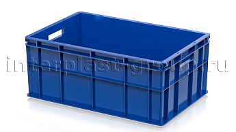 Ящик для молока, мяса, овощей и фруктов сплошной синий в Элисте